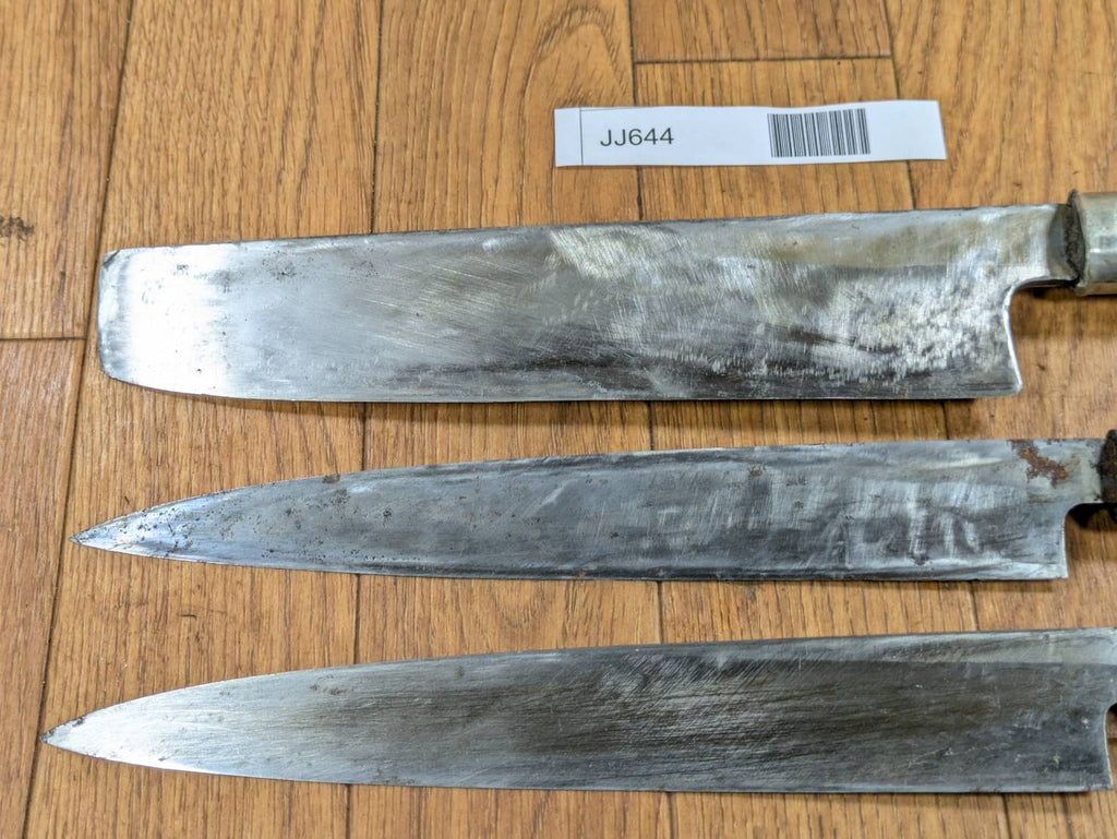 Japanese Chef's Kitchen Knife Set 5 Piece YANAGIBA DEBA NAKIRI Vintage from Japan HOCHO JJ644