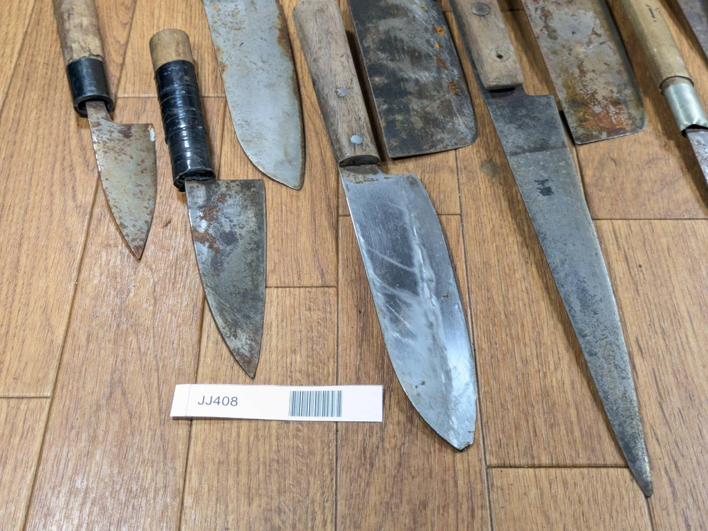 BROKEN DAMAGED Japanese Chef's Kitchen Knife Vintage from Japan HOCHO JJ408