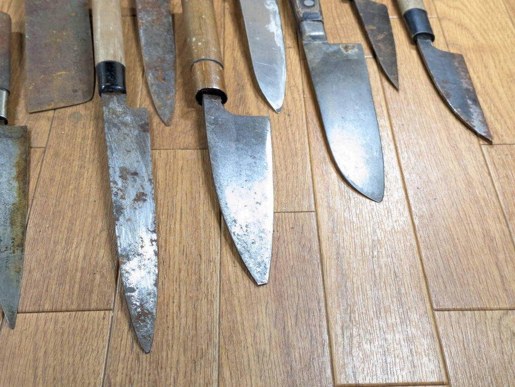 BROKEN DAMAGED Japanese Chef's Kitchen Knife Vintage from Japan HOCHO JJ401