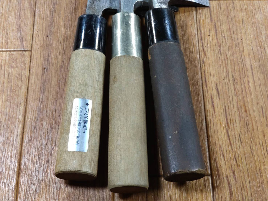 Japanese Chef's Kitchen Knife Set 3 Piece DEBA Vintage from Japan HOCHO HH586