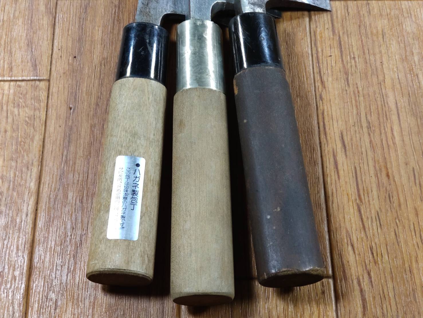 Japanese Chef's Kitchen Knife Set 3 Piece DEBA Vintage from Japan HOCHO HH586