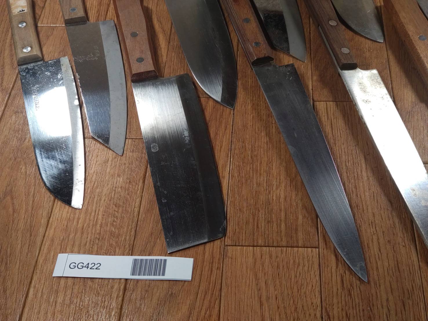 Damaged Lot of Japanese Chef's Kitchen Knives hocho set from Japan GG422