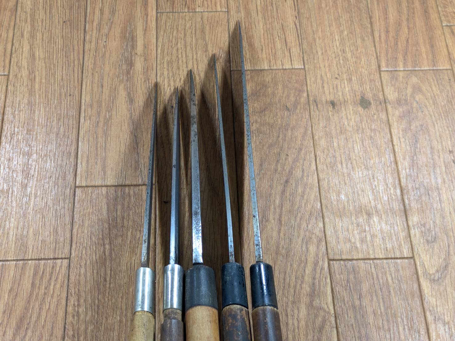 Japanese Chef's Kitchen Knife Set 5 Piece YANAGIBA DEBA Vintage from Japan HOCHO BB898