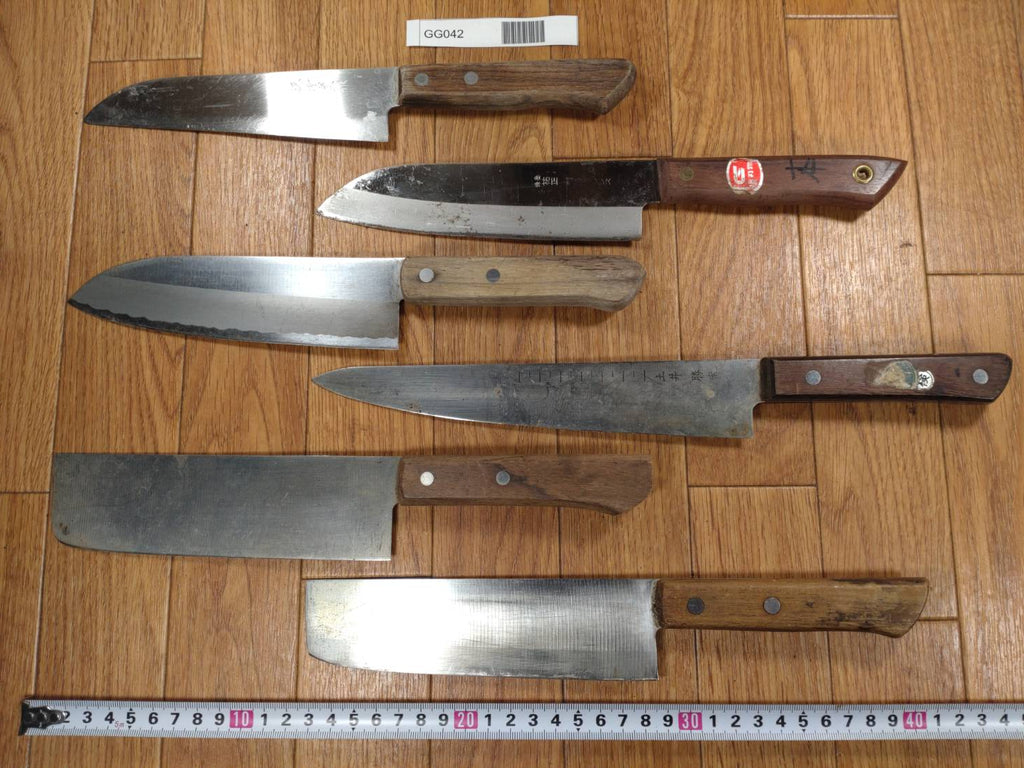 Damaged Lot of Japanese Chef's Kitchen Knives hocho set from GG042