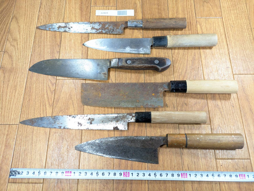 BROKEN DAMAGED Japanese Chef's Kitchen Knife Vintage from Japan HOCHO JJ401