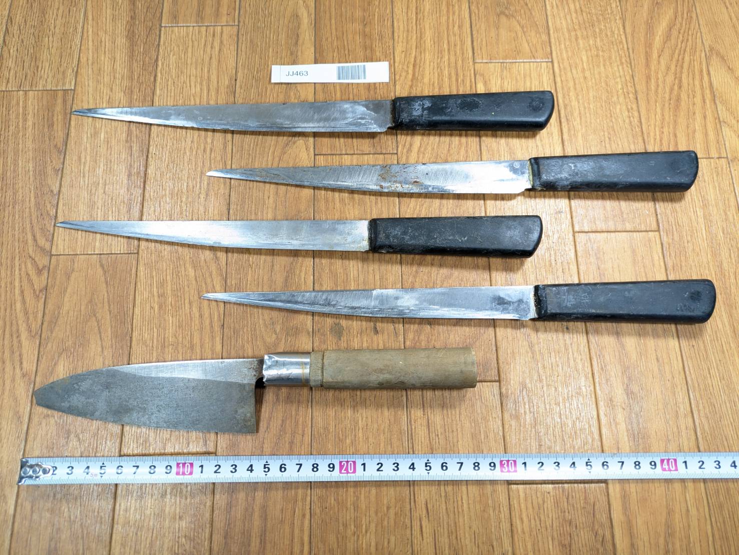 Damaged Lot of Japanese Chef's Kitchen Knives hocho set from Japan JJ463