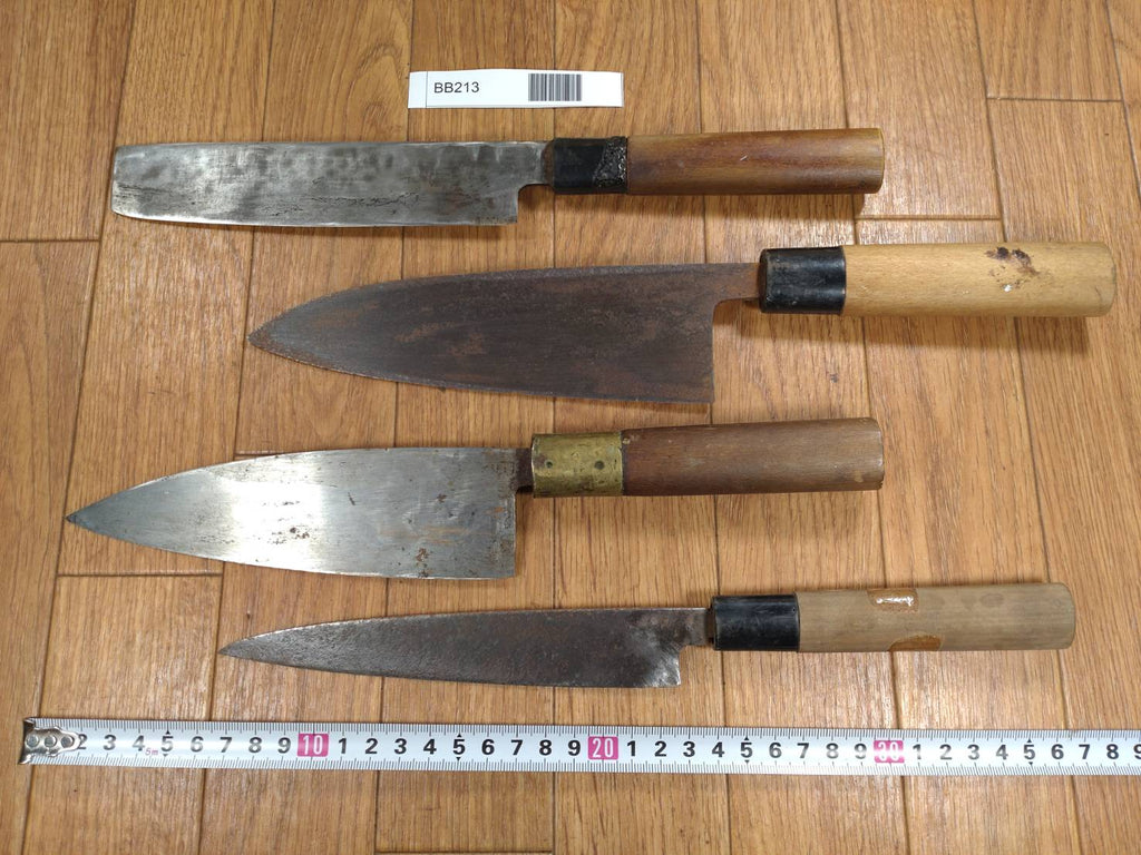 BROKEN DAMAGED Japanese Chef's Kitchen Knife Vintage from Japan HOCHO BB213