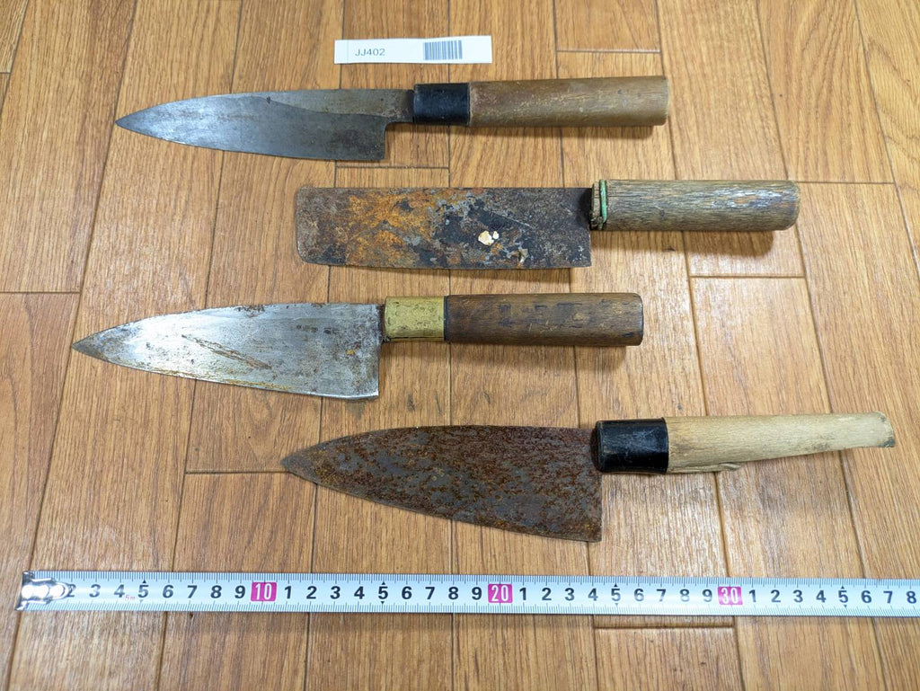 BROKEN DAMAGED Japanese Chef's Kitchen Knife Vintage from Japan HOCHO JJ402