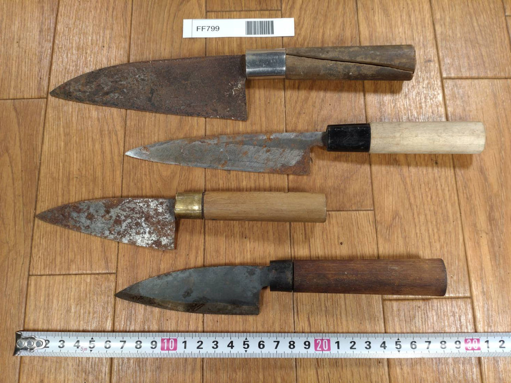 BROKEN DAMAGED Japanese Chef's Kitchen Knife Vintage from Japan HOCHO FF799