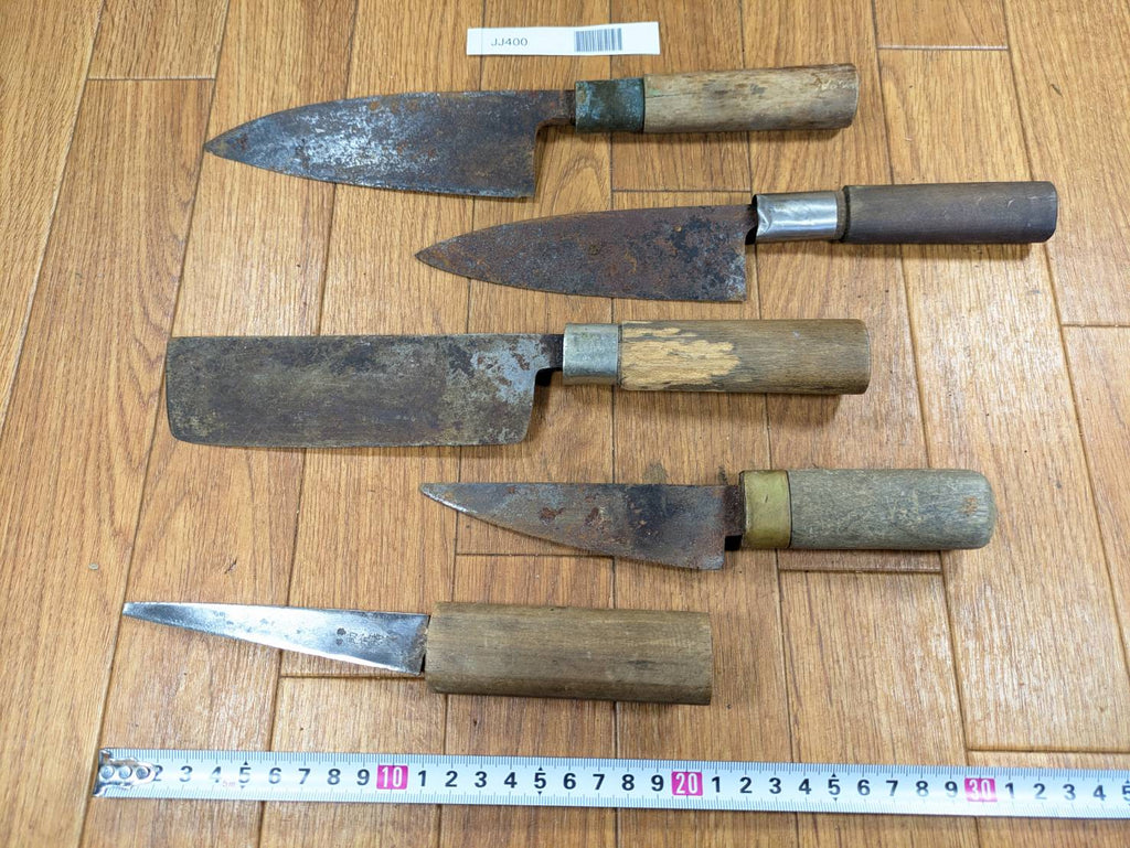 BROKEN DAMAGED Japanese Chef's Kitchen Knife Vintage from Japan HOCHO JJ400