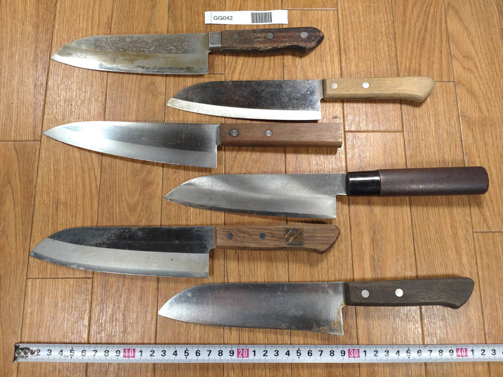Damaged Lot of Japanese Chef's Kitchen Knives hocho set from GG042
