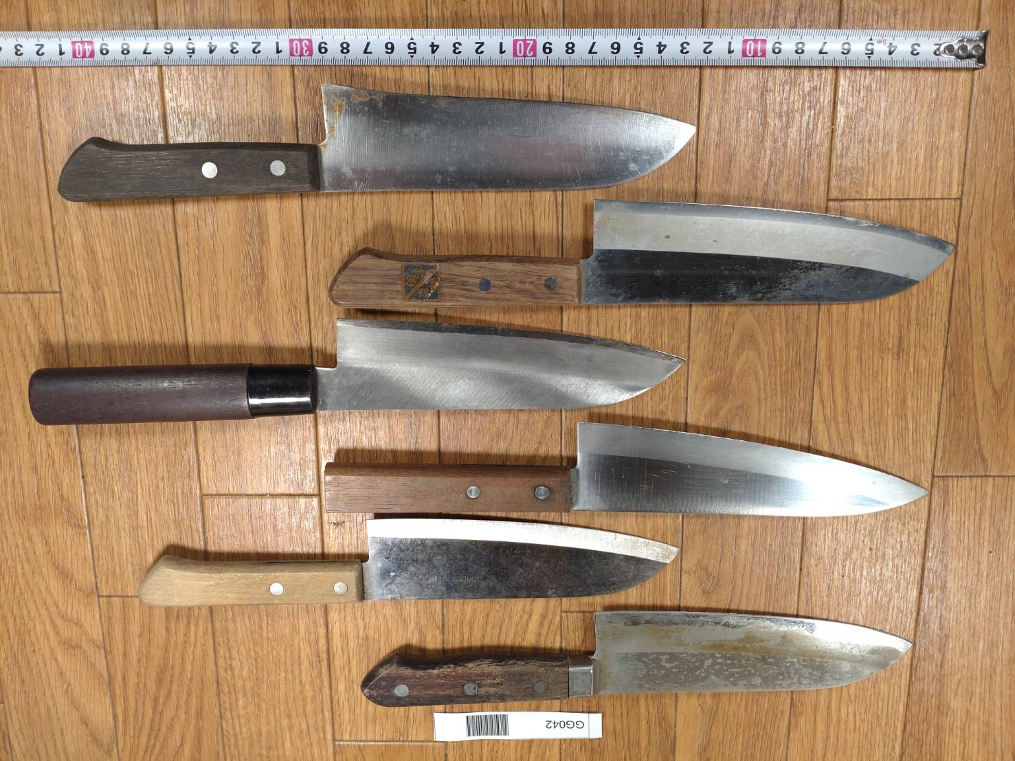 Damaged Lot of Japanese Chef's Kitchen Knives hocho set from GG042