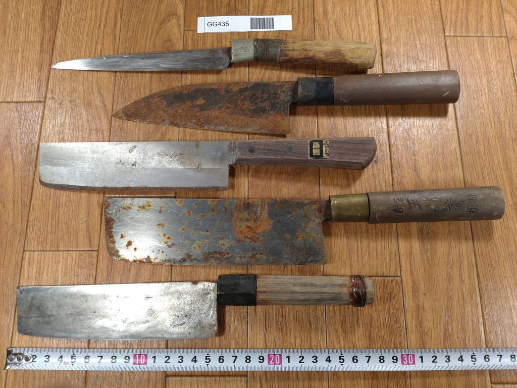 BROKEN DAMAGED Japanese Chef's Kitchen Knife Vintage from Japan HOCHO GG435