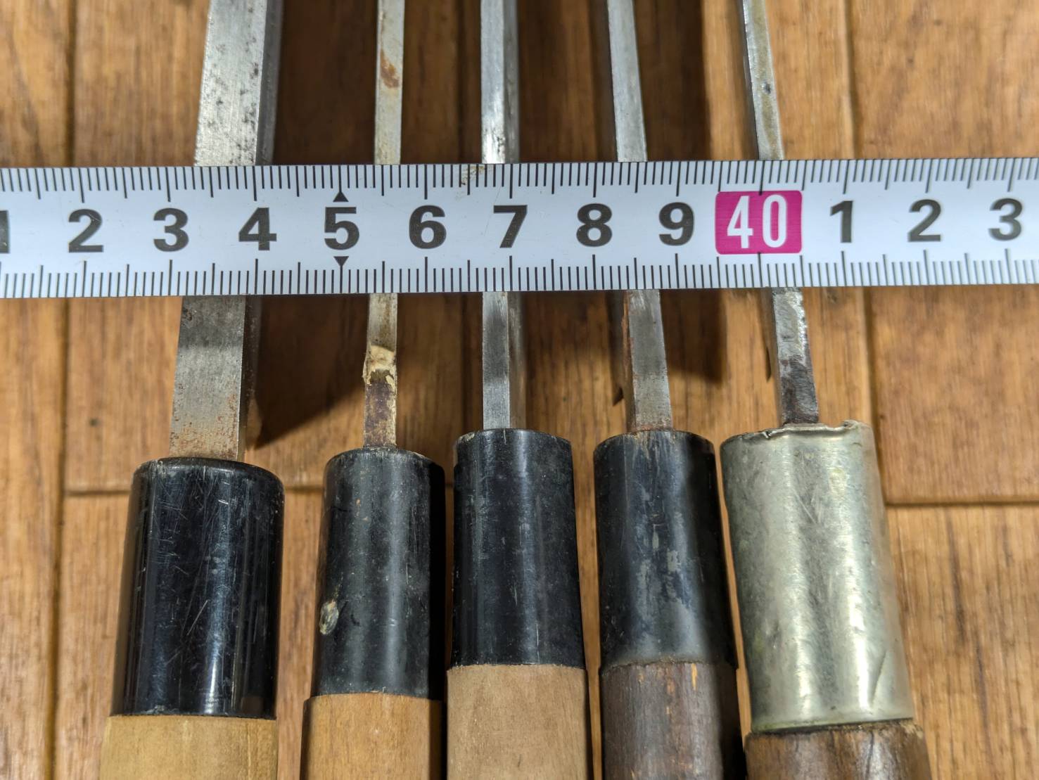 Japanese Chef's Kitchen Knife Set 5 Piece YANAGIBA DEBA NAKIRI Vintage from Japan HOCHO JJ644