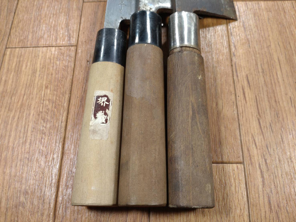 Japanese Chef's Kitchen Knife Set 3 Piece DEBA Vintage from Japan HOCHO BB091