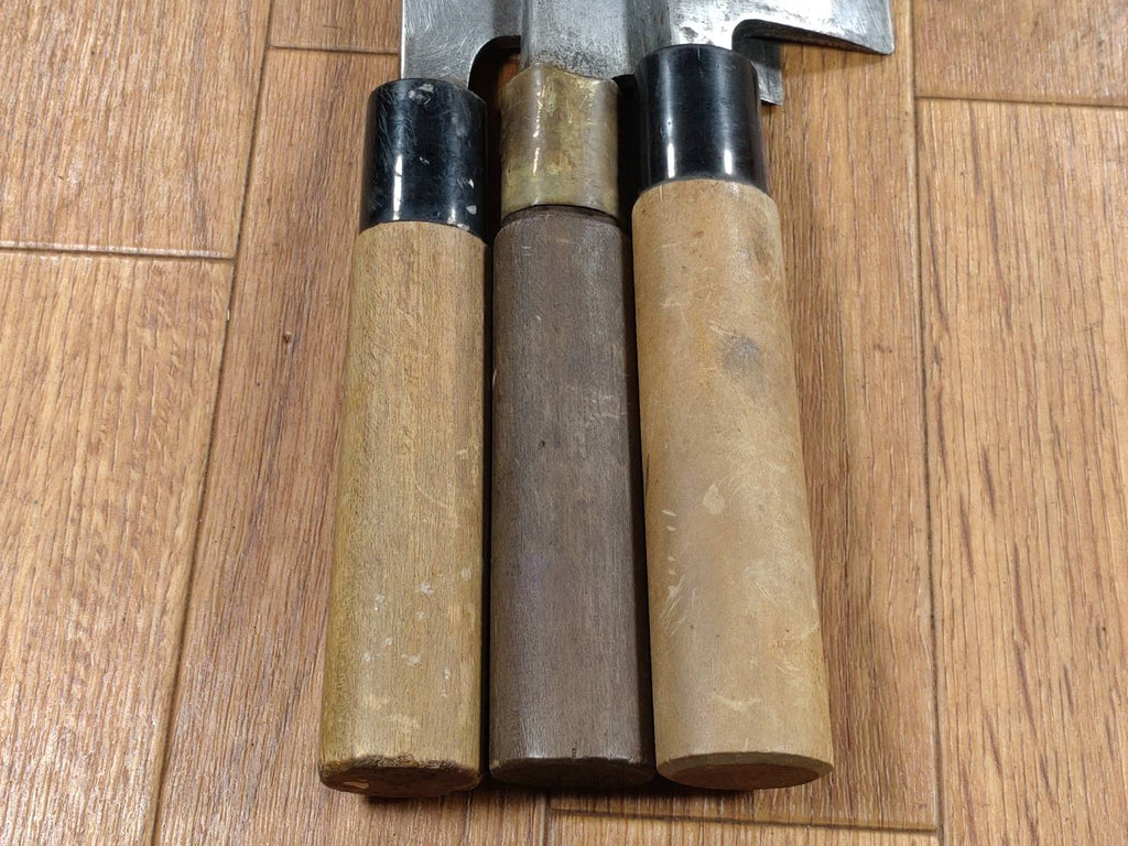 Japanese Chef's Kitchen Knife Set 3 Piece DEBA Vintage from Japan HOCHO BB246