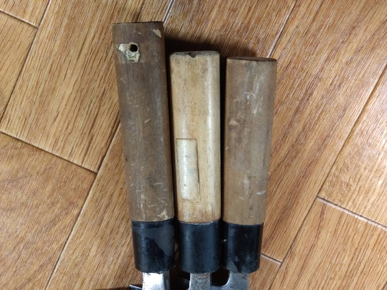 Japanese Chef's Kitchen Knife Set 3 Piece DEBA  Vintage from Japan HOCHO PA148