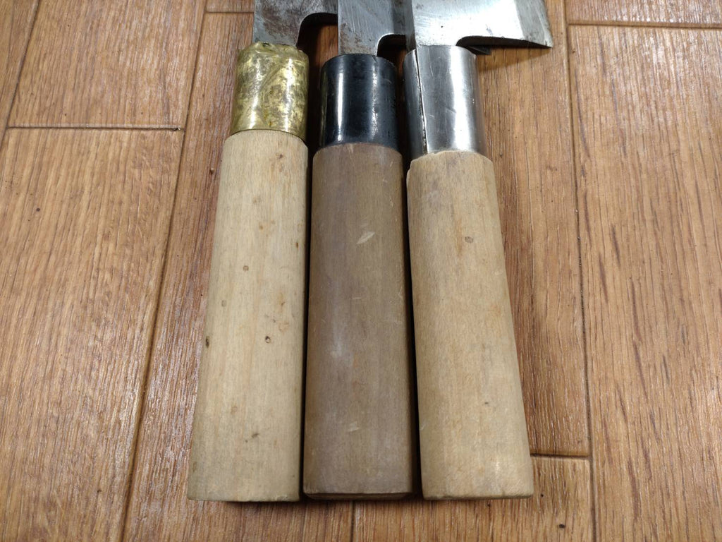 Japanese Chef's Kitchen Knife Set 3 Piece DEBA  Vintage from Japan HOCHO FF329