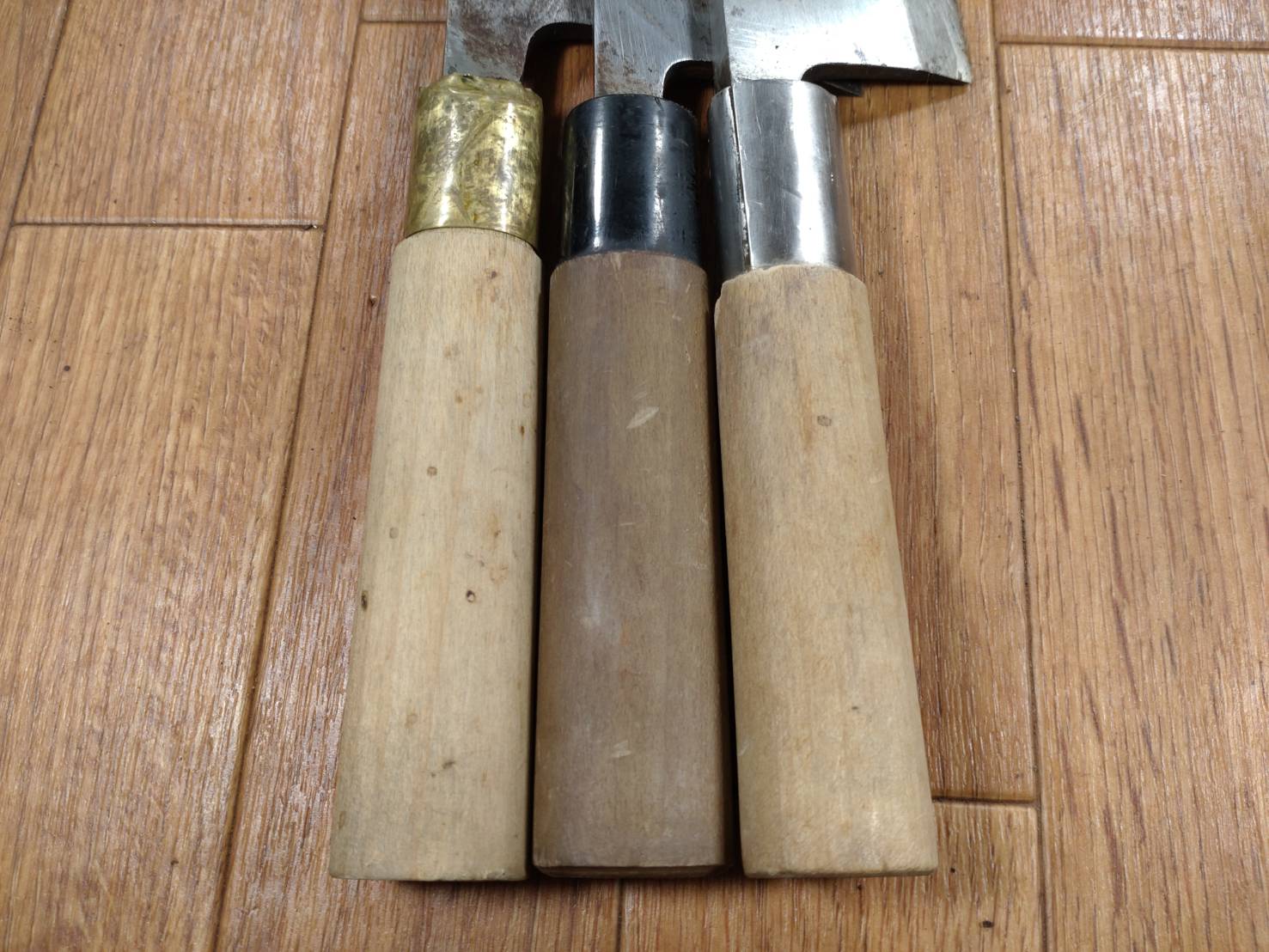 Japanese Chef's Kitchen Knife Set 3 Piece DEBA  Vintage from Japan HOCHO FF329