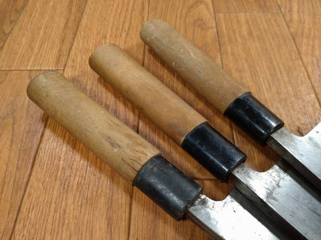 Japanese Chef's Kitchen Knife Set 3 Piece DEBA Vintage from Japan HOCHO FF338