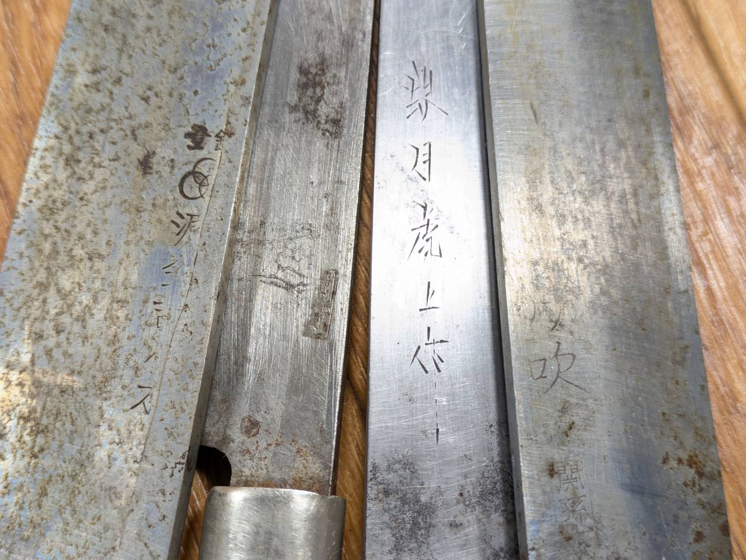 Japanese Chef's Kitchen Knife Set 5 Piece YANAGIBA DEBA Vintage from Japan HOCHO BB898