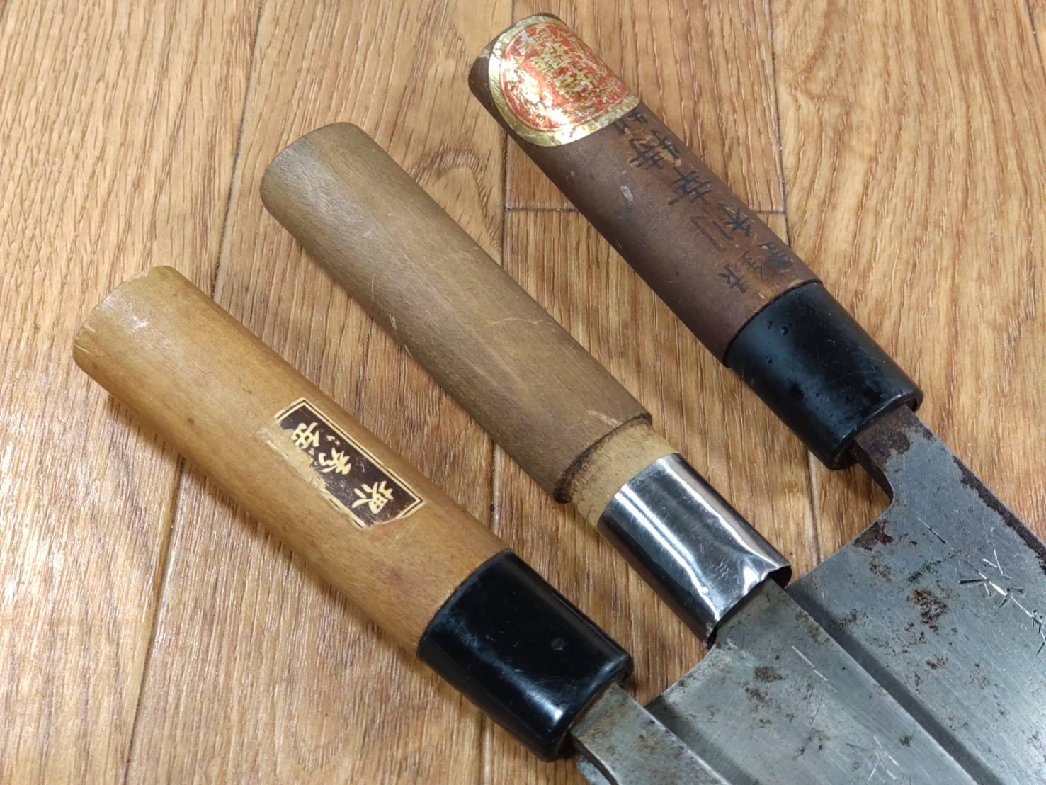 Japanese Chef's Kitchen Knife Set 3 Piece DEBA  Vintage from Japan HOCHO PA767