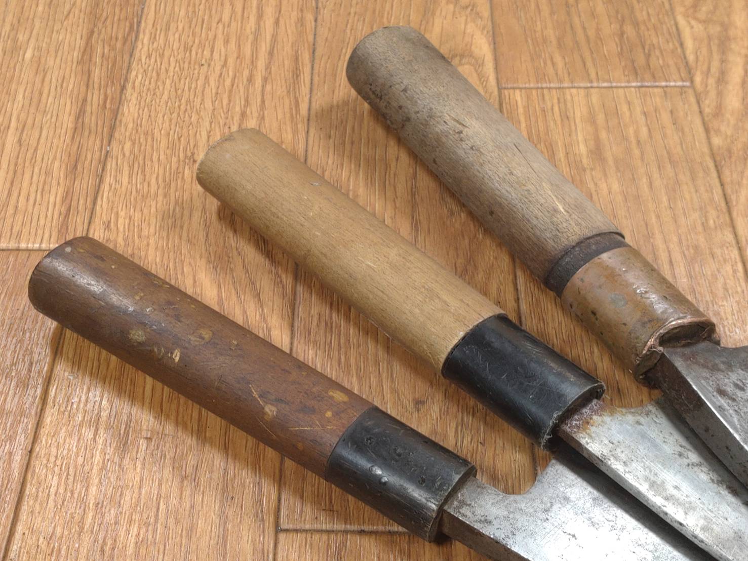 Japanese Chef's Kitchen Knife Set 3 Piece DEBA Vintage from Japan HOCHO GG957