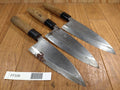 Japanese Chef's Kitchen Knife Set 3 Piece DEBA Vintage from Japan HOCHO FF338