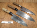 Japanese Chef's Kitchen Knife Set 3 Piece DEBA Vintage from Japan HOCHO BB091