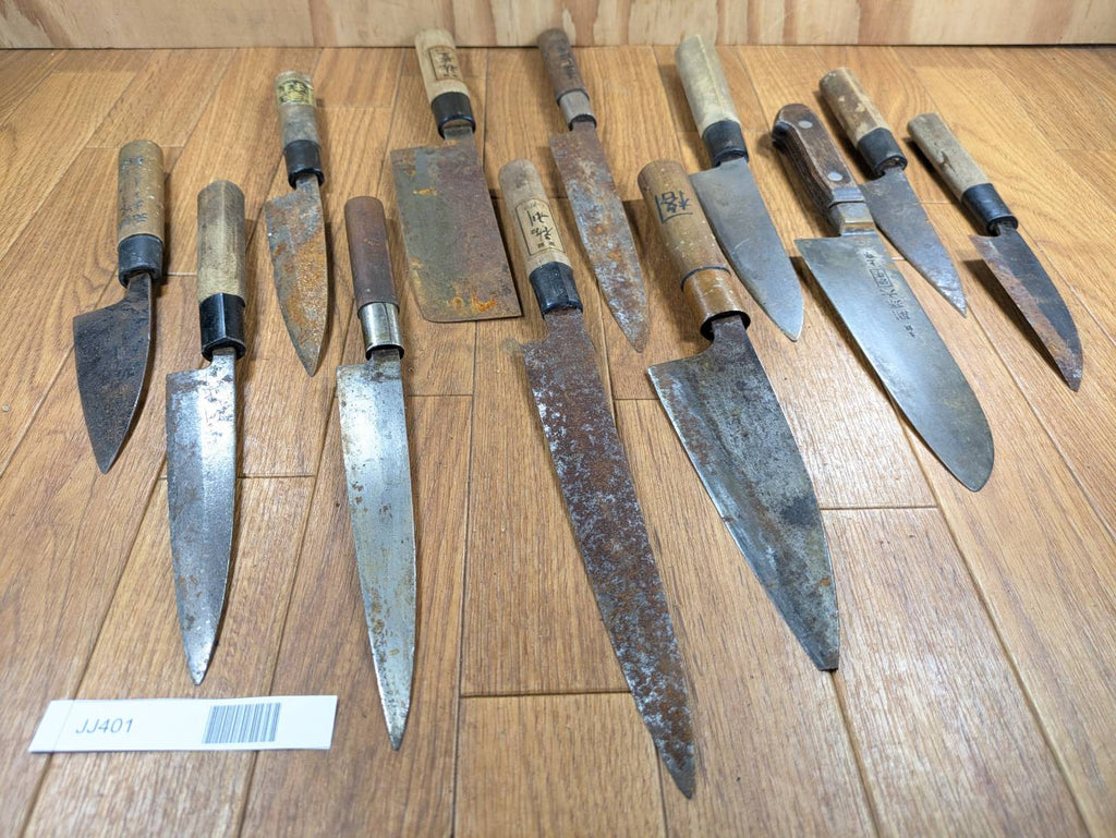 BROKEN DAMAGED Japanese Chef's Kitchen Knife Vintage from Japan HOCHO JJ401