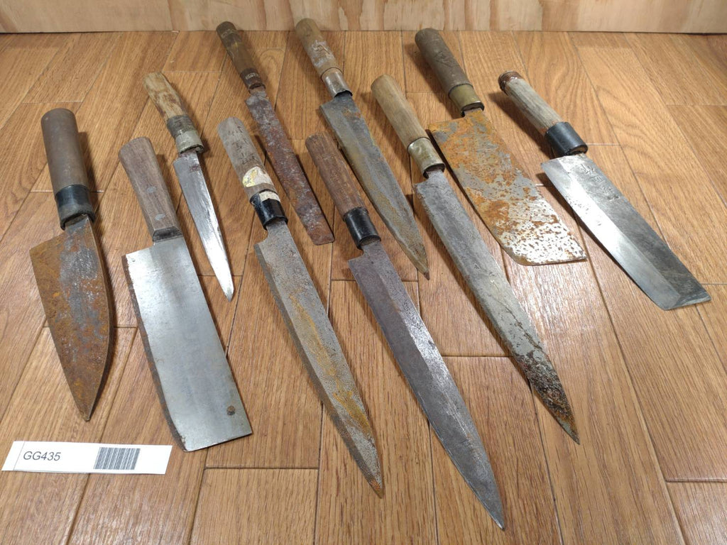 BROKEN DAMAGED Japanese Chef's Kitchen Knife Vintage from Japan HOCHO GG435