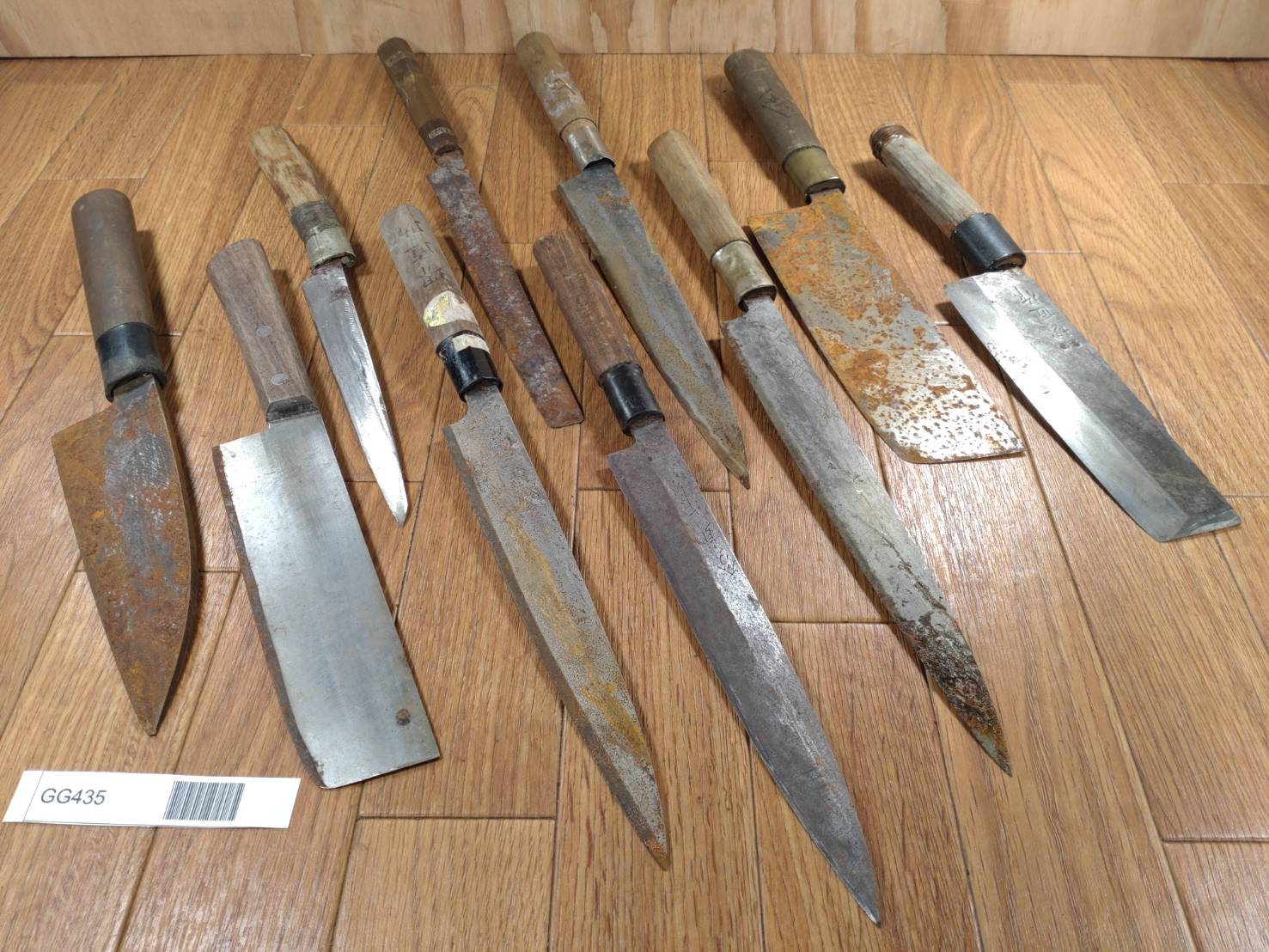 BROKEN DAMAGED Japanese Chef's Kitchen Knife Vintage from Japan HOCHO GG435