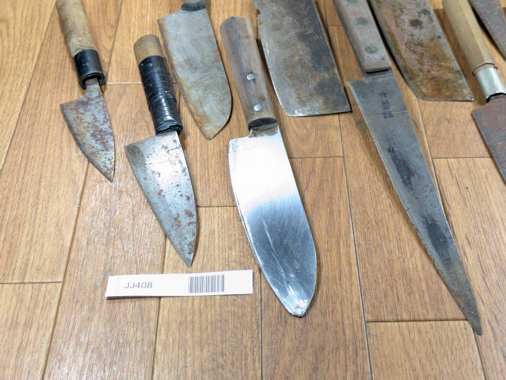 BROKEN DAMAGED Japanese Chef's Kitchen Knife Vintage from Japan HOCHO JJ408