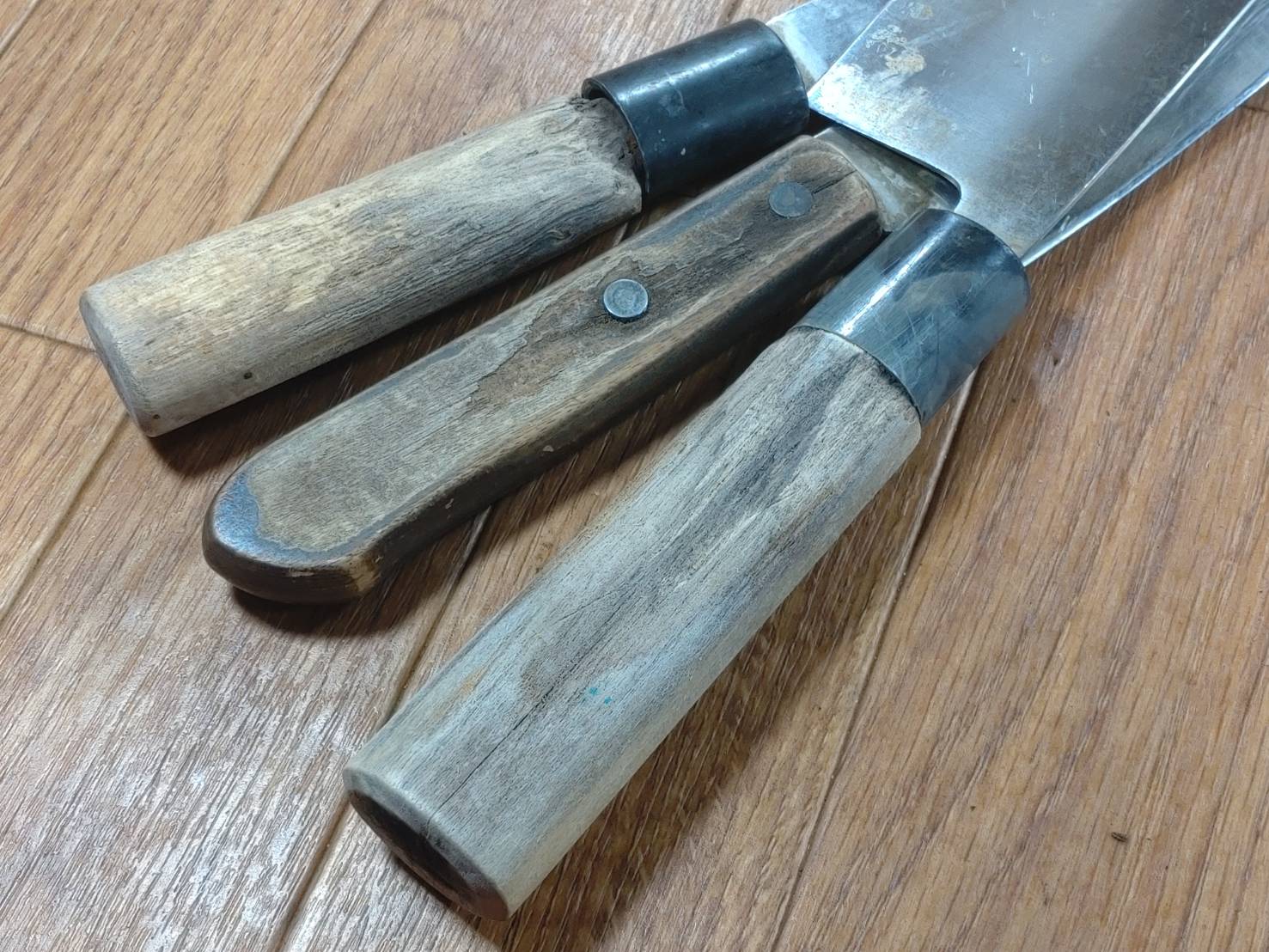 Damaged Lot of Japanese Chef's Kitchen Knives hocho set from Japan HH712