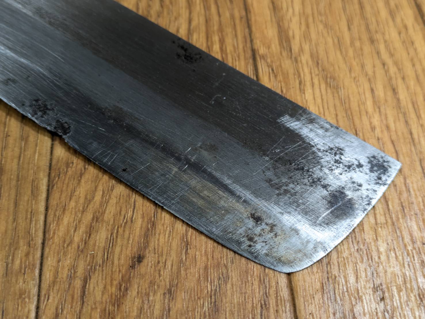 Japanese Chef's Kitchen Knife Nakiri Vintage hocho OLD from Japan 194/345mm JJ507