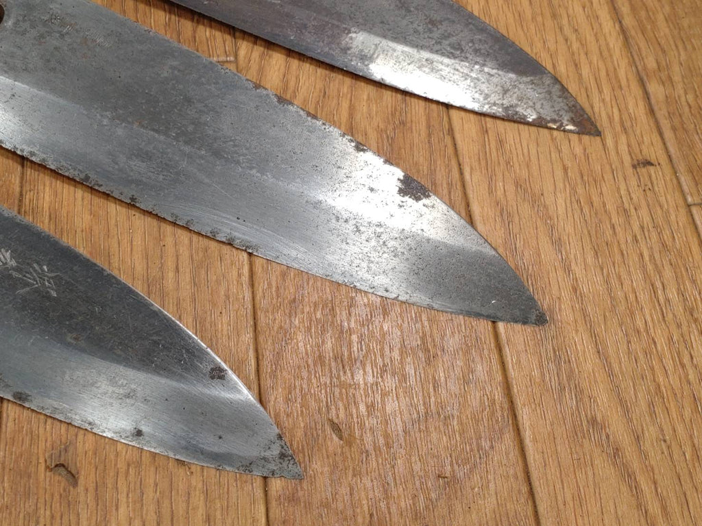 Japanese Chef's Kitchen Knife Set 3 Piece DEBA Vintage from Japan HOCHO BB091