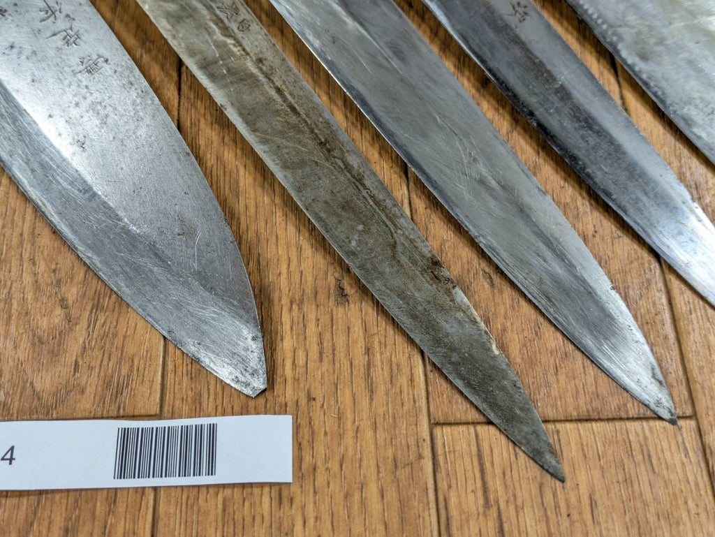 Japanese Chef's Kitchen Knife Set 5 Piece YANAGIBA DEBA NAKIRI Vintage from Japan HOCHO JJ644