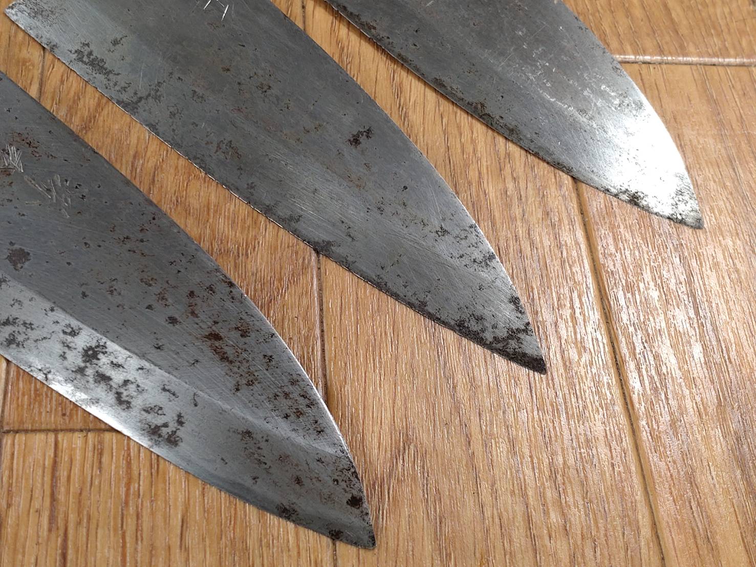 Japanese Chef's Kitchen Knife Set 3 Piece DEBA  Vintage from Japan HOCHO PA767