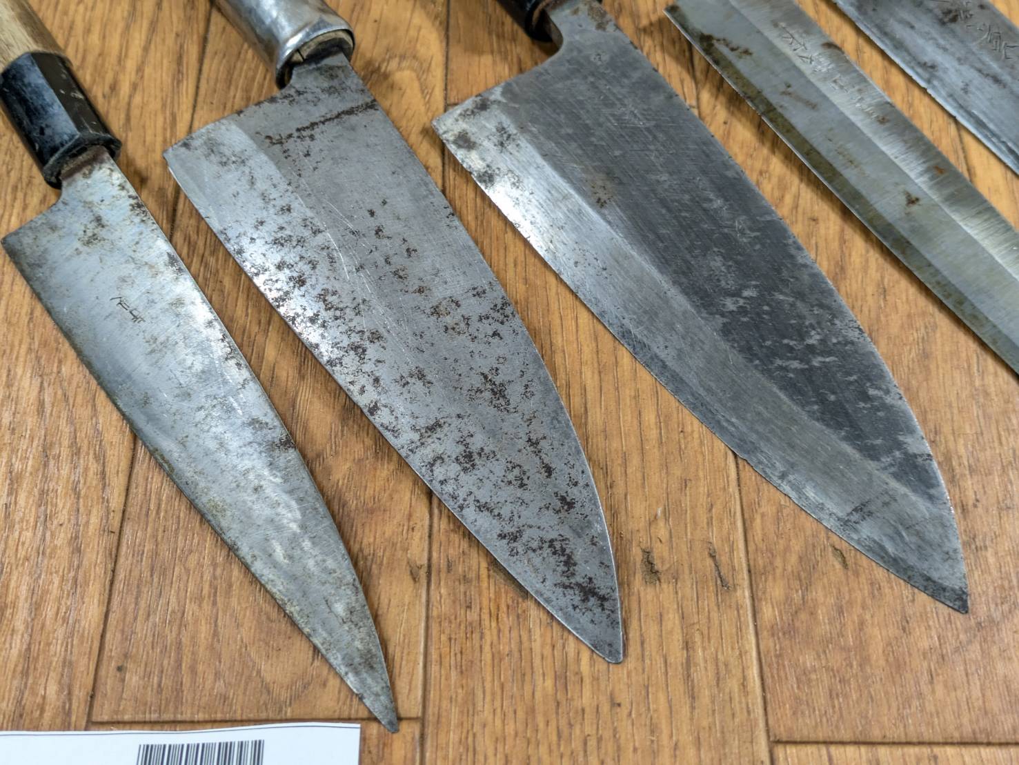 Japanese Chef's Kitchen Knife Set 5 Piece YANAGIBA DEBA Vintage from Japan HOCHO JJ648