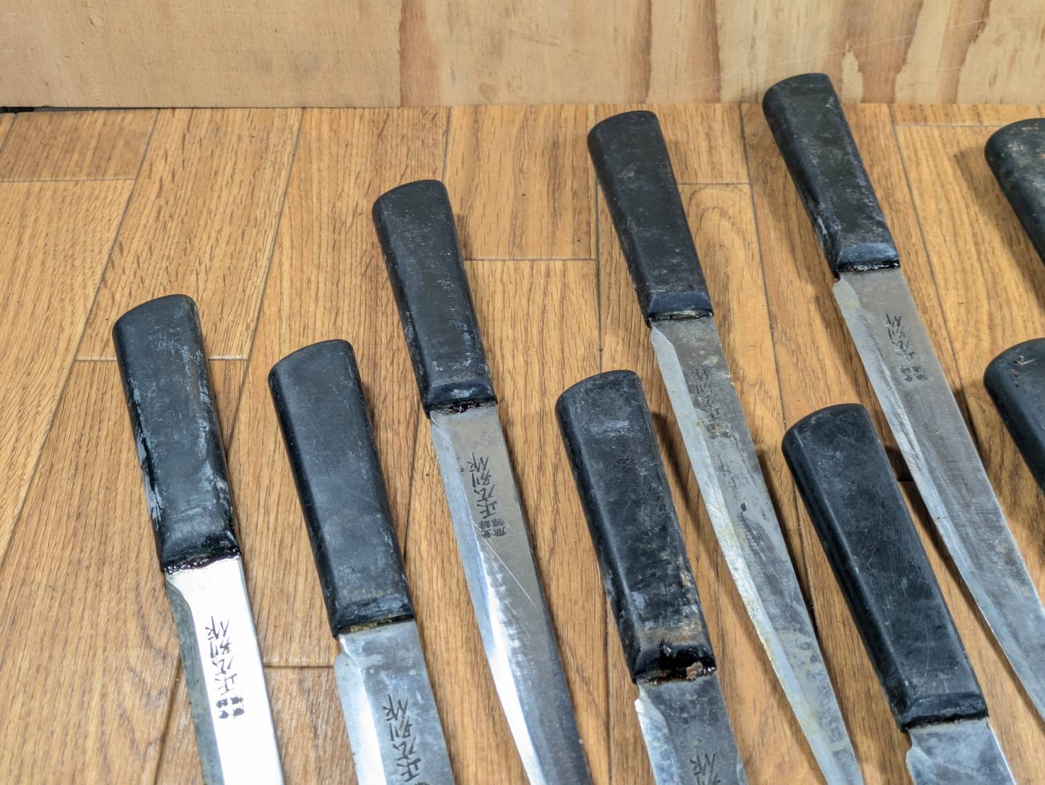 Damaged Lot of Japanese Chef's Kitchen Knives hocho set from Japan JJ463