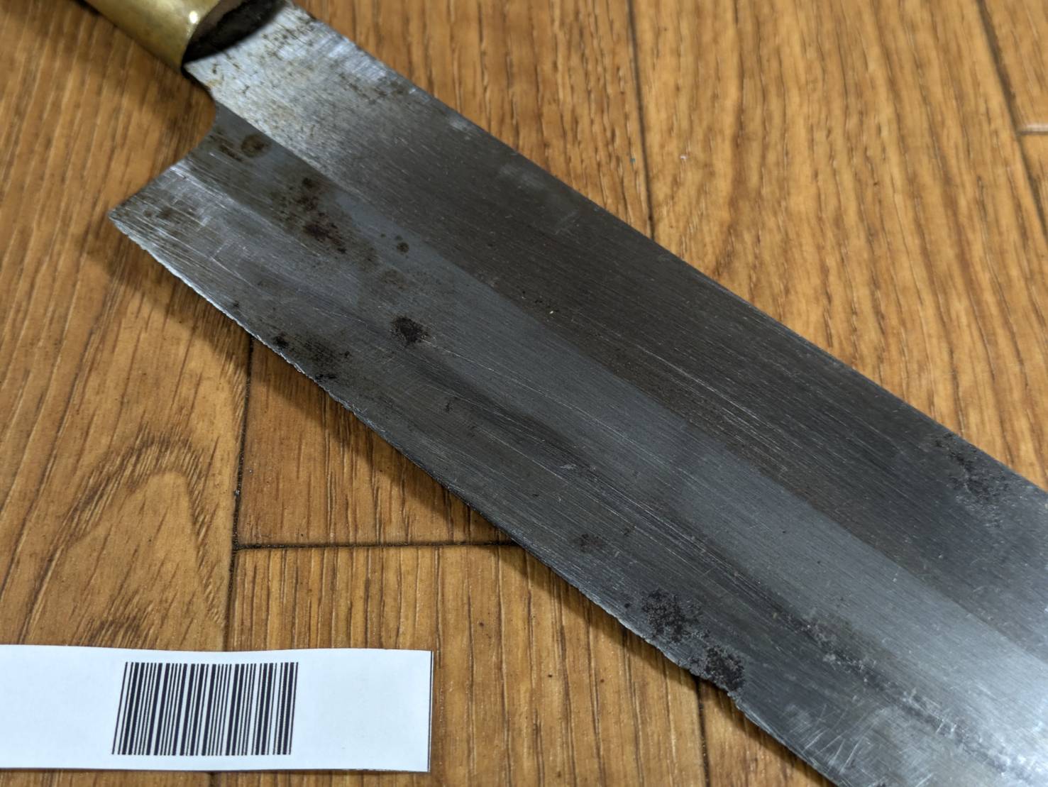Japanese Chef's Kitchen Knife Nakiri Vintage hocho OLD from Japan 194/345mm JJ507
