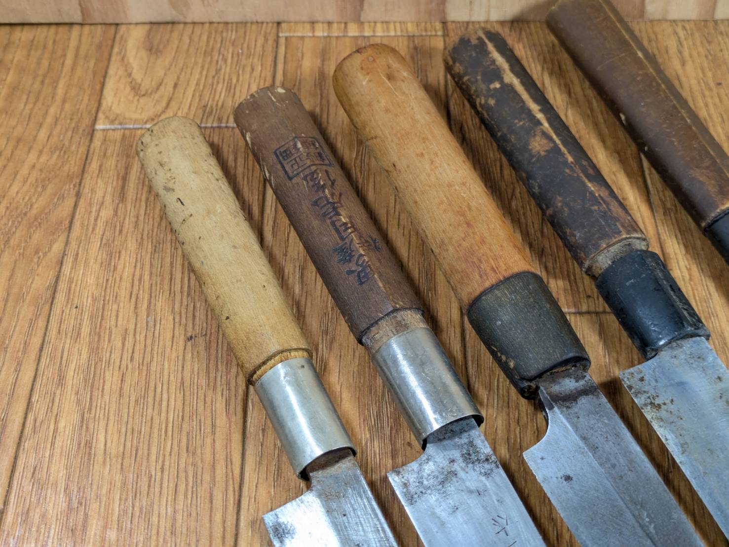 Japanese Chef's Kitchen Knife Set 5 Piece YANAGIBA DEBA Vintage from Japan HOCHO BB898