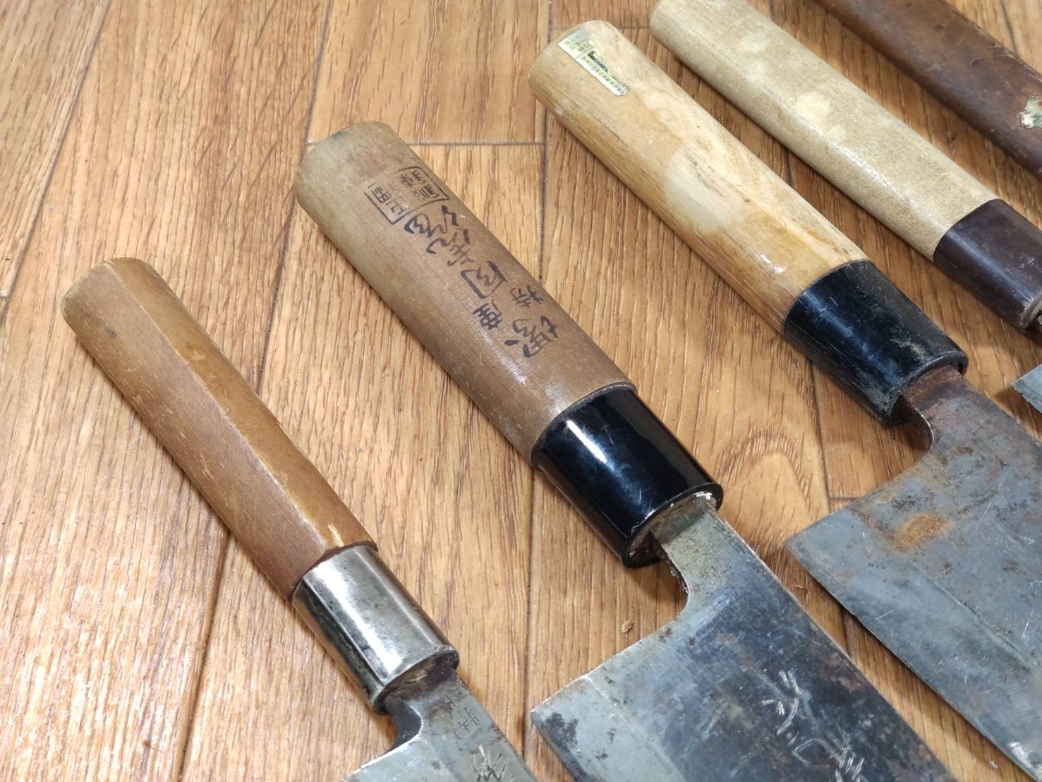 Japanese Chef's Kitchen Knife Set 5 Piece YANAGIBA DEBA Vintage from Japan HOCHO HH259