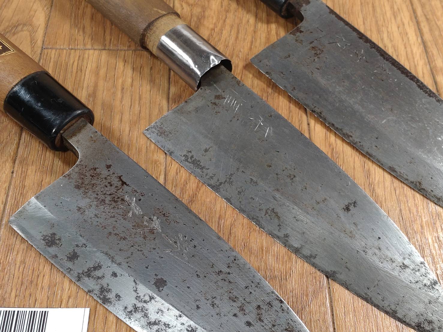 Japanese Chef's Kitchen Knife Set 3 Piece DEBA  Vintage from Japan HOCHO PA767