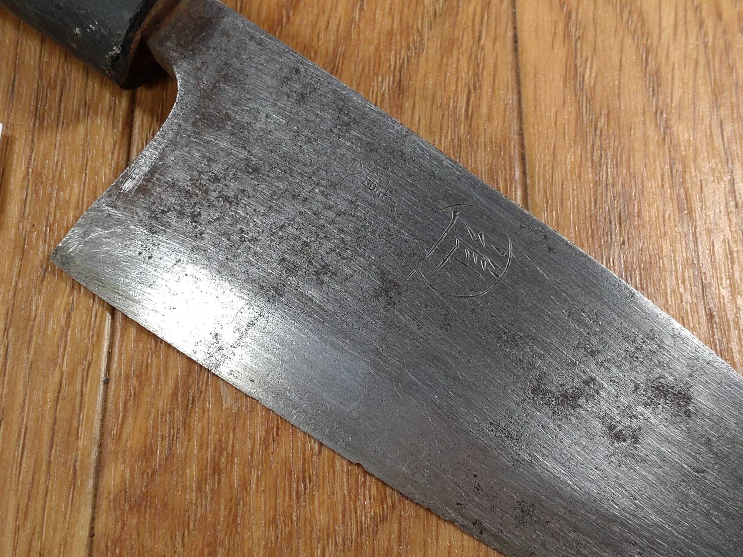 Japanese Chef's Kitchen Knife DEBA Vintage hocho OLD Cleavers from Japan 144/277mm FF022