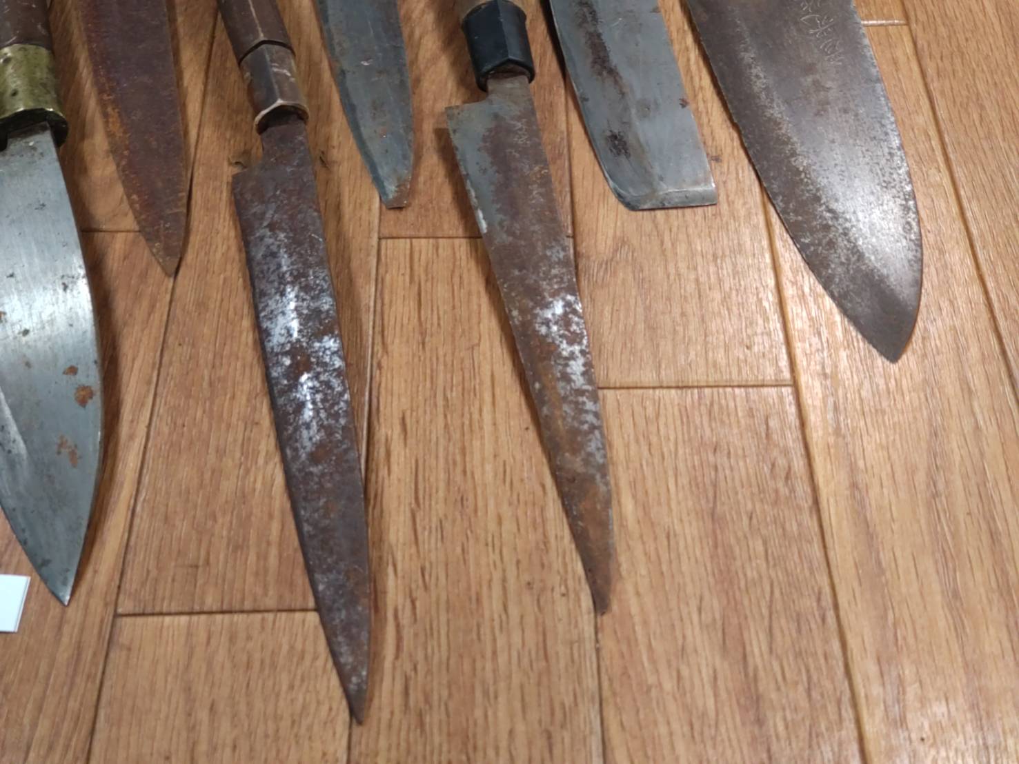 BROKEN DAMAGED Japanese Chef's Kitchen Knife Vintage from Japan HOCHO BB213