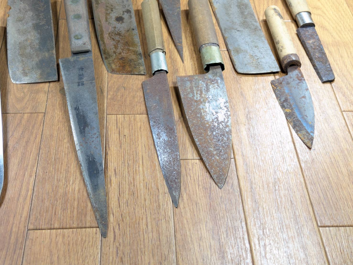 BROKEN DAMAGED Japanese Chef's Kitchen Knife Vintage from Japan HOCHO JJ408