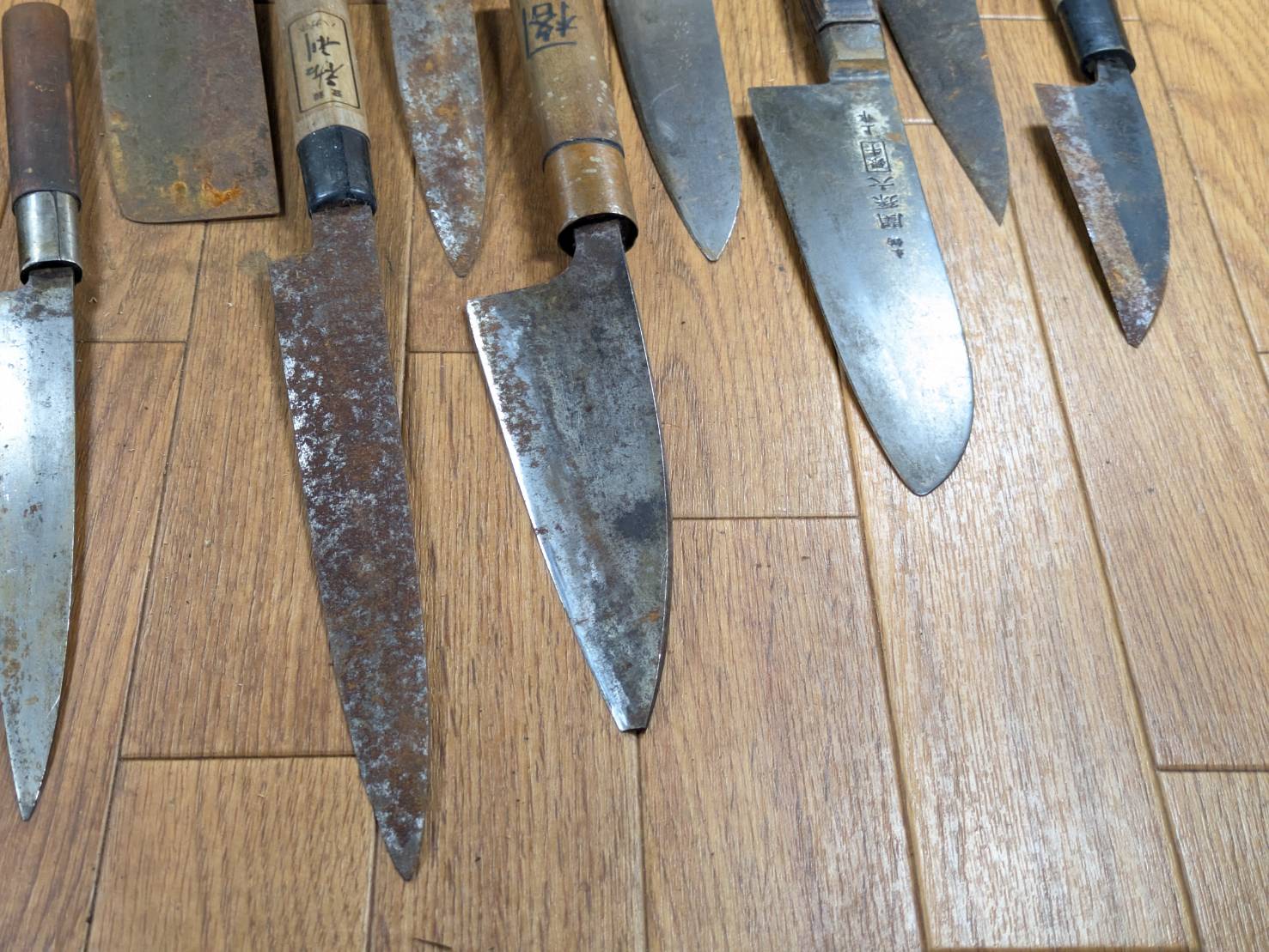 BROKEN DAMAGED Japanese Chef's Kitchen Knife Vintage from Japan HOCHO JJ401