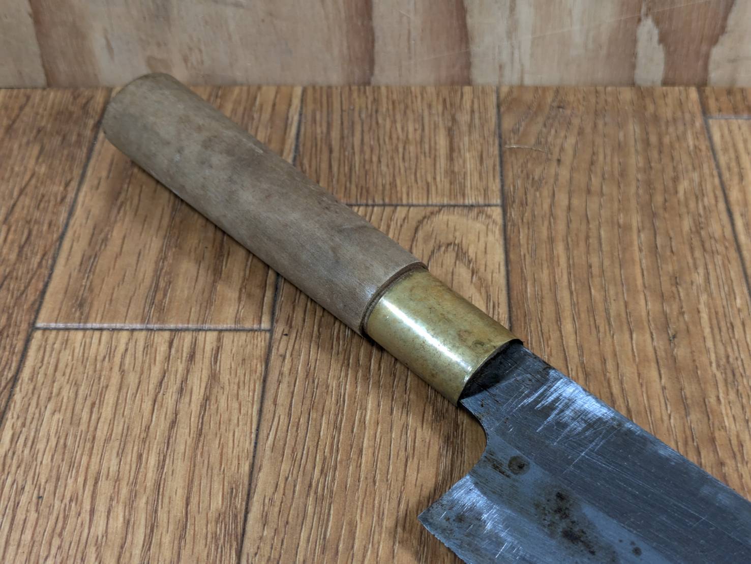 Japanese Chef's Kitchen Knife Nakiri Vintage hocho OLD from Japan 194/345mm JJ507