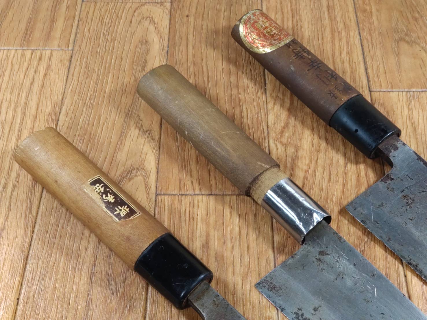 Japanese Chef's Kitchen Knife Set 3 Piece DEBA  Vintage from Japan HOCHO PA767